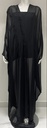 Refined Sheer Black Embroidered Abaya