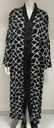 Elegant Black and White Open Abaya