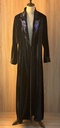 Blue embroidery velvet abaya