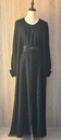 Hand beaded belted closed wide sleeves style abaya
