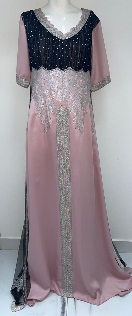 Elegant Peach Pink Long Dress