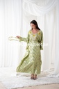 Butterfly green belted thoub dress 