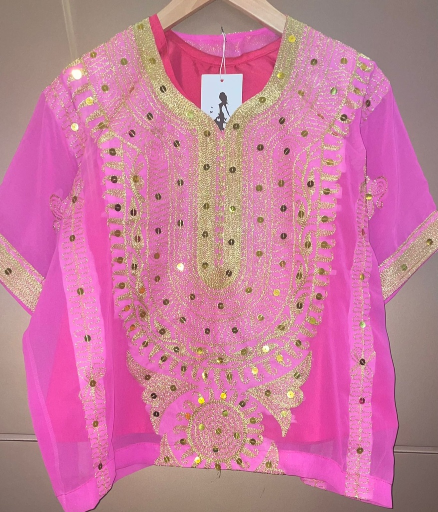 Traditional Embroidered Blouse In Pink
