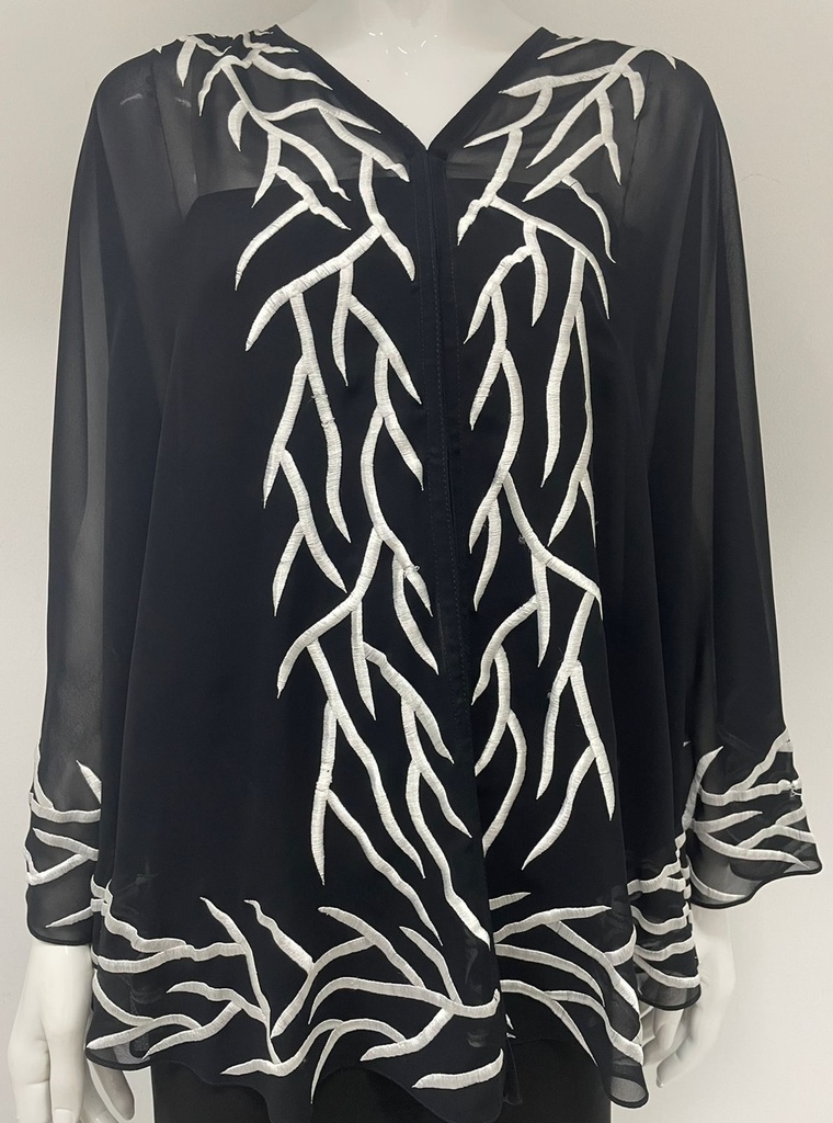 Fashionable V-Neck Overlay Top