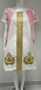 Traditional golden embroidered short dress