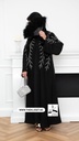 Sliver branches hand beaded black abaya