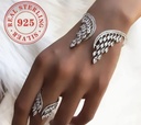 Sterling sliver angel wings ring & bracelet set 
