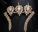 Sliver plated zircon palm cuff bracelet