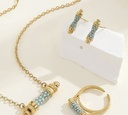 Tiffany blue golden three pieces set 