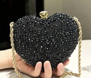 Glamour heart shape chain clutch 