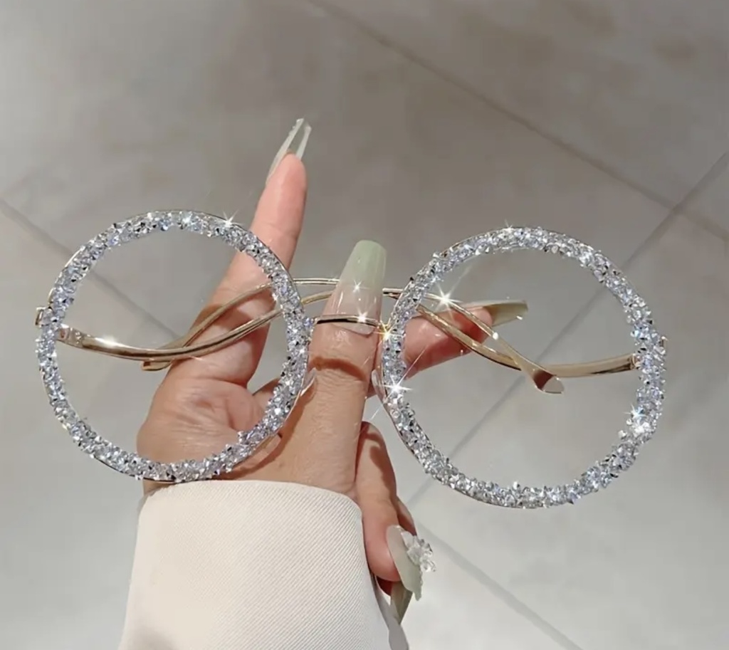 Luxury round frame glasses