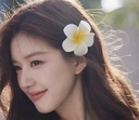 Frangipani hair clip