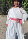 Girls Cute Abaya White With Pink