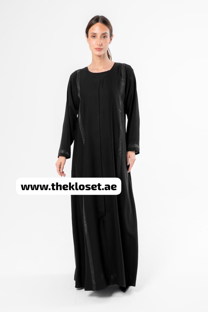 Black Abaya with Sequins