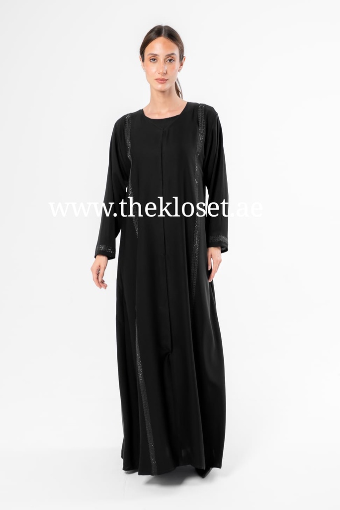 Black Abaya with Sequins