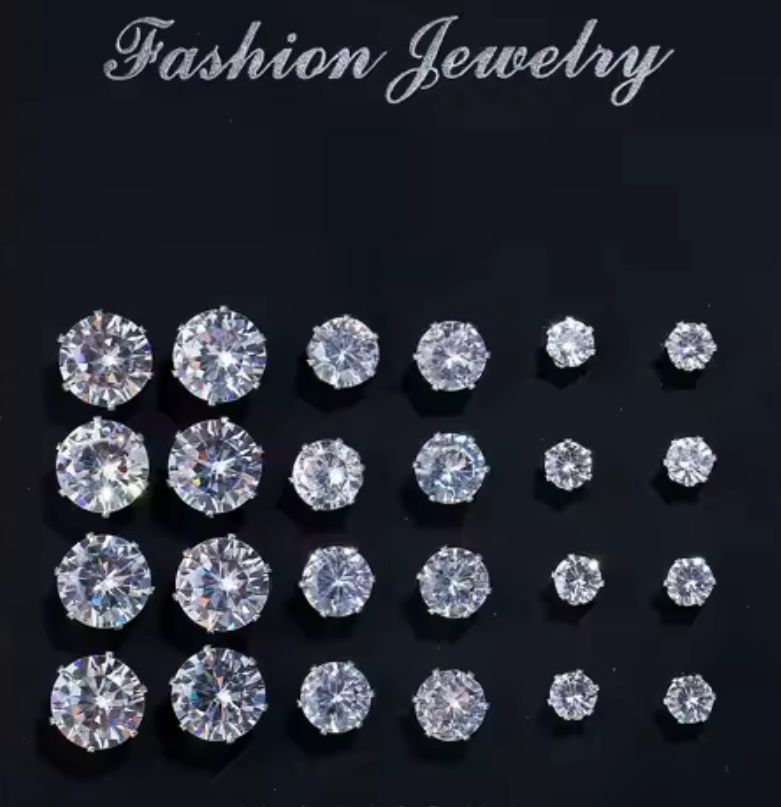 Crystal Stud Earrings 