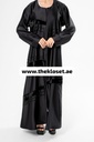 Elegant Black Hand Made Beaded Abaya