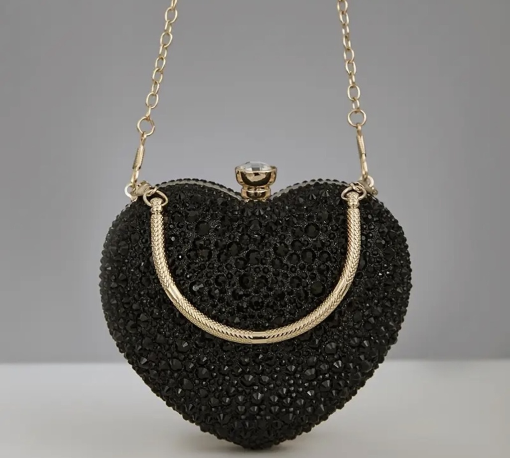 Luxury diamond heart shape bag