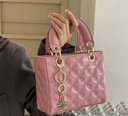 Fashion quilted pink Shoulder Bag 