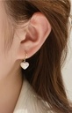 Elegant Heart-Shaped Faux Pearl Drop Earrings