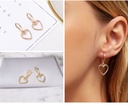 Fashion Hollow Heart Pendant Earrings 