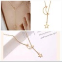 Elegant Star And Moon Pendant Necklace