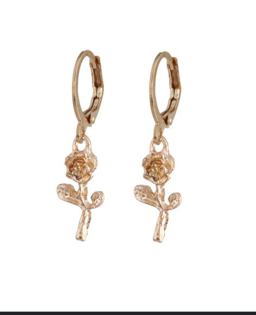 Rose Mini Charm Earrings 
