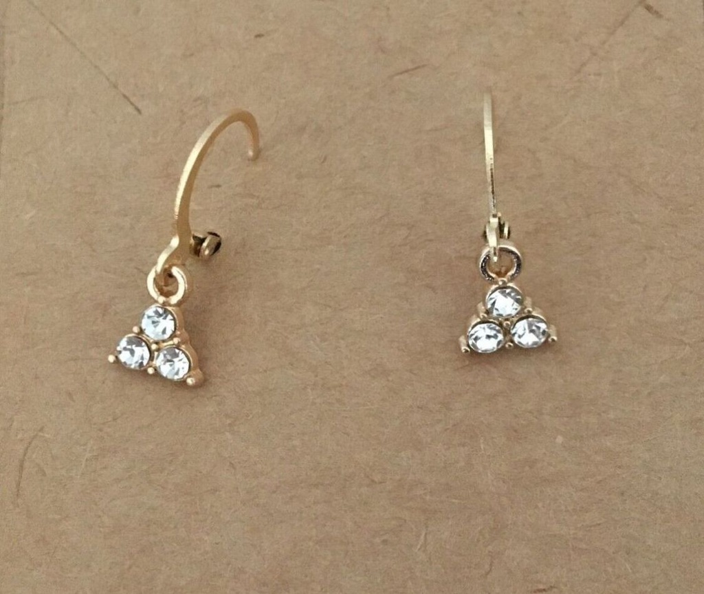 Cute Earrings With 3 Lucky Charm 