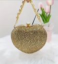 Elegant Heart-Shaped Rhinestone Bag