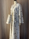 Linen embroidered Abaya & bag