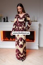  Royal floral Sequins beige & maroon Dress 