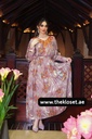 Mauve Gold Bloom Kaftan Dress