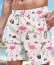 Men's vibrant Print pink Beach Shorts  