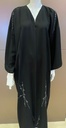 Black Abaya beautifully decorated with shimmering crystals