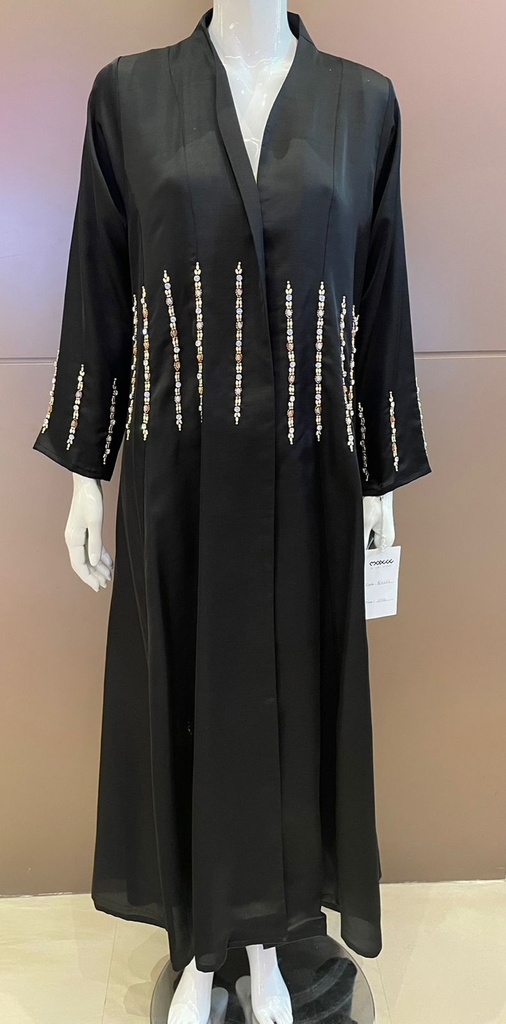 Fashionable Black Abaya with Beads