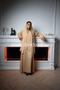 Khaki Lace Abaya Dress & Shaila Set