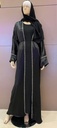 Black Shiny Abaya With Dress And Shaila
