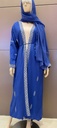 Bright Blue Abaya With Dress And Shaila 