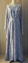 Elegant  grey dress embellished with beads  