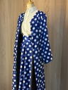 Classic white shirt and a white big polka dot skirt & reversible abaya 