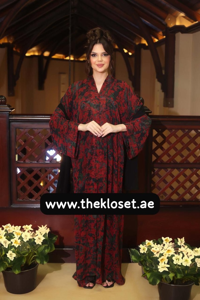 Luxury Printed Abaya - Soft Flow Fabric