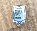 Nursing student tears ID Badge