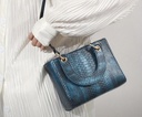 Snake print leather shoulder Bag 