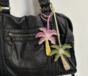 Beaded palm tree bag charm