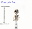 Coffee drinking skeleton ID Badge  