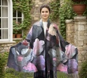 Camellia floral shawl with tassels 