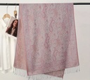 Pink cashew design shawl