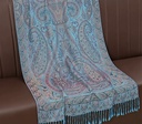 Blue Boho paisley shawl 