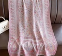 Pink Boho paisley shawl 