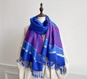 Royal blue paisley shawl 